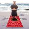 Çevre Dostu Çiçek Baskı Süet Kauçuk Yoga Mat Ev Pilates Sporu İçin 6MM Kalın