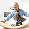 Özel Doğal Ahşap Çok İşlevli Rocker Çocuklar ahşap Montessori Fitness Kıvrımlı Tahta